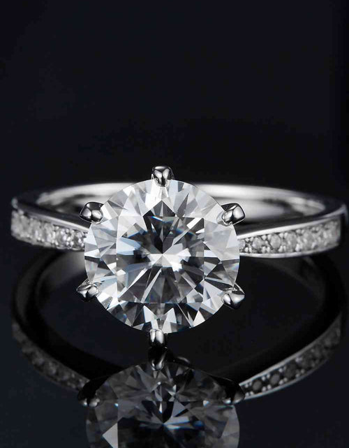 Load image into Gallery viewer, 3 Carat Moissanite Side Stone Ring
