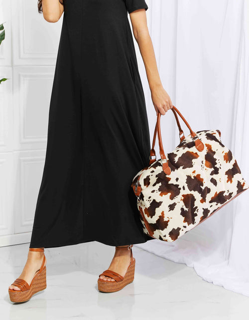 Load image into Gallery viewer, Animal Print Plush Weekender Bag
