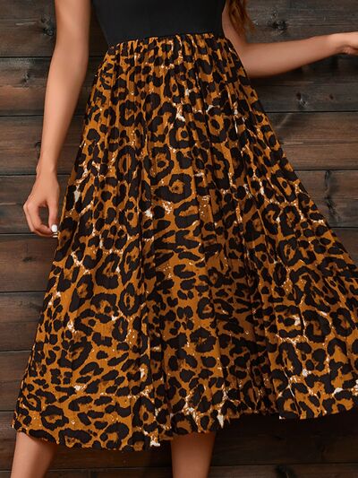 Load image into Gallery viewer, Crisscross Leopard Spaghetti Strap Dress
