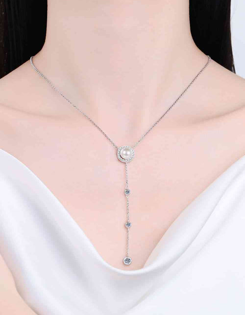 Load image into Gallery viewer, Moissanite Rhodium-Plated Necklace
