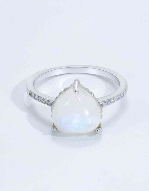 Load image into Gallery viewer, Heart-Shaped Natural Moonstone Ring
