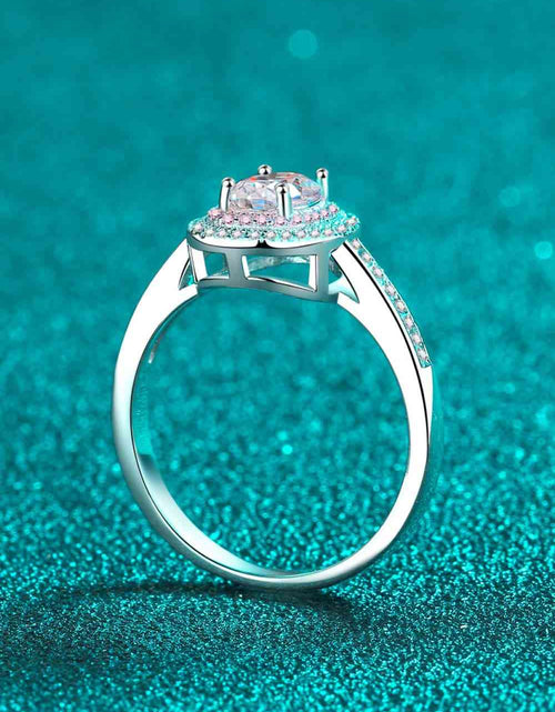 Load image into Gallery viewer, 1 Carat Moissanite 925 Sterling Silver Halo Ring
