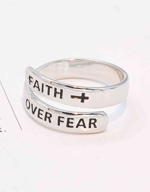 Load image into Gallery viewer, 925 Sterling Silver FAITH OVER FEAR Bypass Ring
