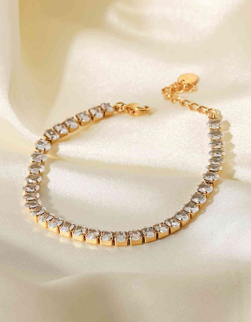 Load image into Gallery viewer, Inlaid Zircon 18K Gold Plated Bracelet
