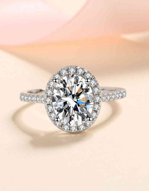 Load image into Gallery viewer, 2 Carat Moissanite 925 Sterling Silver Halo Ring
