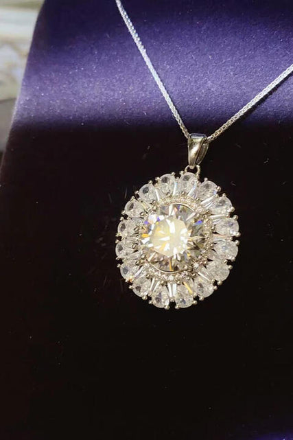 Load image into Gallery viewer, 5 Carat Moissanite 925 Sterling Silver Necklace
