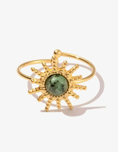 Load image into Gallery viewer, Natural Stone Sun Shape Open Ring
