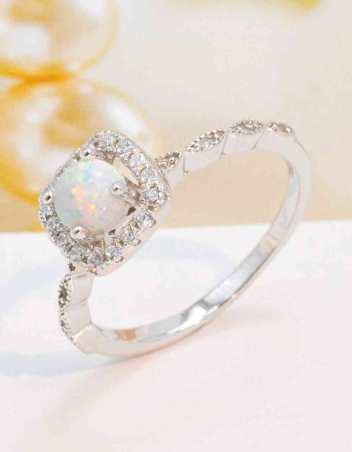 Load image into Gallery viewer, 925 Sterling Silver Inlaid Opal Ring
