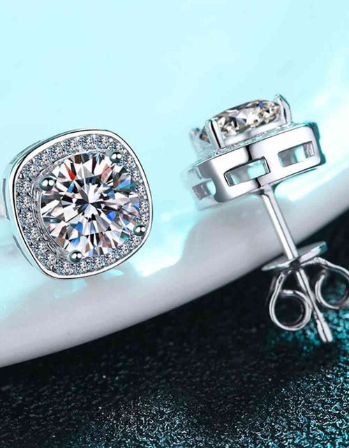 Load image into Gallery viewer, Let Me Love You 1 Carat Moissanite Stud Earrings
