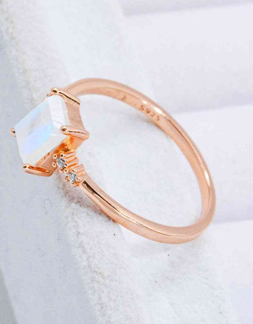 Load image into Gallery viewer, Rectangle Natural Moonstone Ring
