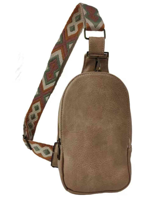 Load image into Gallery viewer, Random Pattern Adjustable Strap PU Leather Sling Bag
