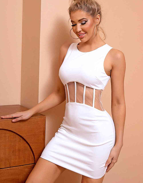 Load image into Gallery viewer, Round Neck Sleeveless Mini Dress
