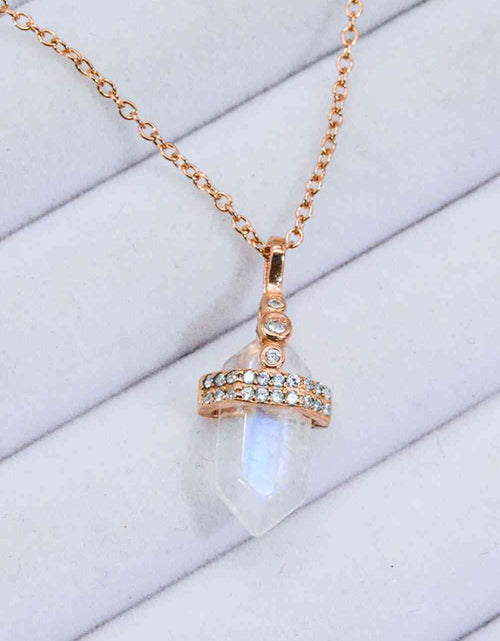 Load image into Gallery viewer, 925 Sterling Silver Moonstone Pendant Necklace
