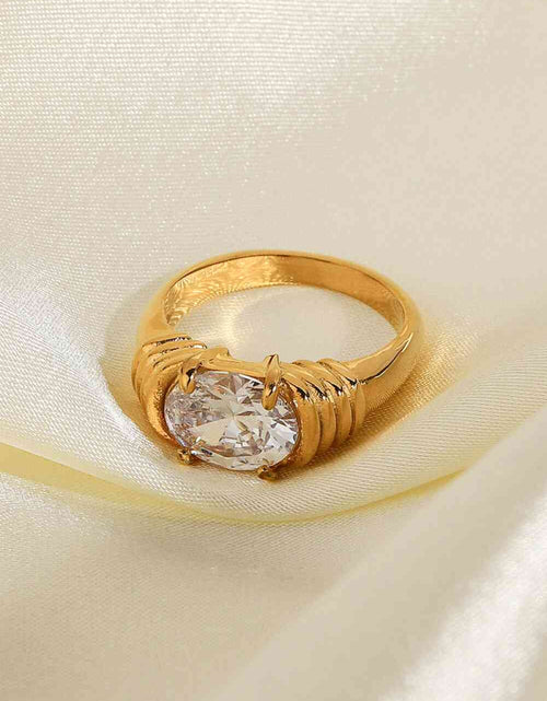 Load image into Gallery viewer, 18K Gold Plated Zircon Ring
