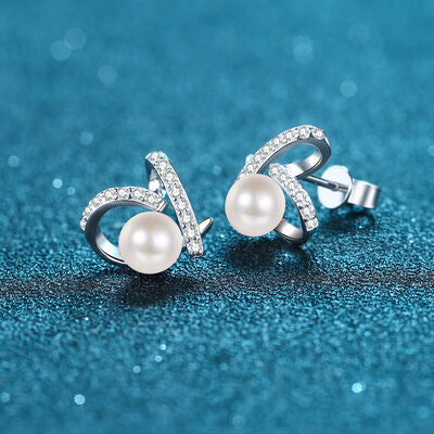 Load image into Gallery viewer, Natural Pearl Moissanite 925 Sterling Silver Earrings
