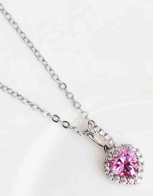 Load image into Gallery viewer, 1 Carat Moissanite Heart Pendant Necklace
