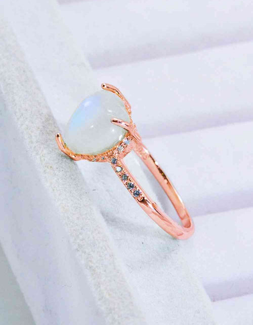 Load image into Gallery viewer, Heart-Shaped Natural Moonstone Ring
