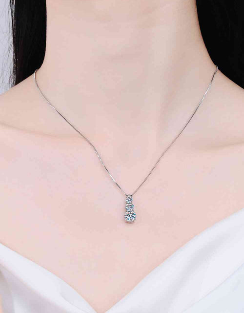 Load image into Gallery viewer, Moissanite Triple-Pendant Necklace
