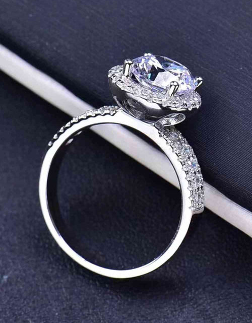 Load image into Gallery viewer, Four-Prong 2 Carat Moissanite Round Ring
