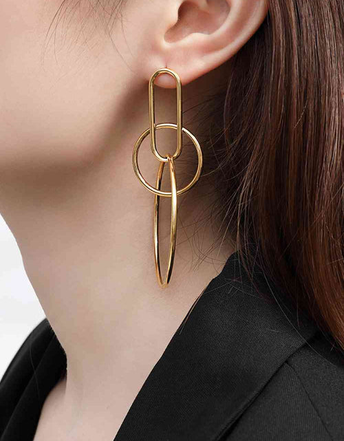 Load image into Gallery viewer, Speak For Yourself Link Hoop Earrings
