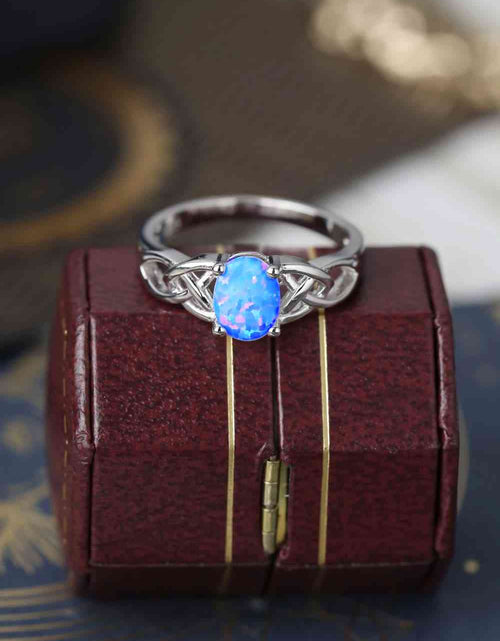 Load image into Gallery viewer, Crisscross 4-Prong Opal Ring
