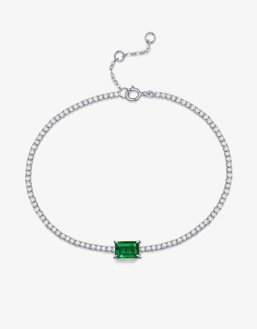 Load image into Gallery viewer, Adored 1 Carat Lab-Grown Emerald Bracelet
