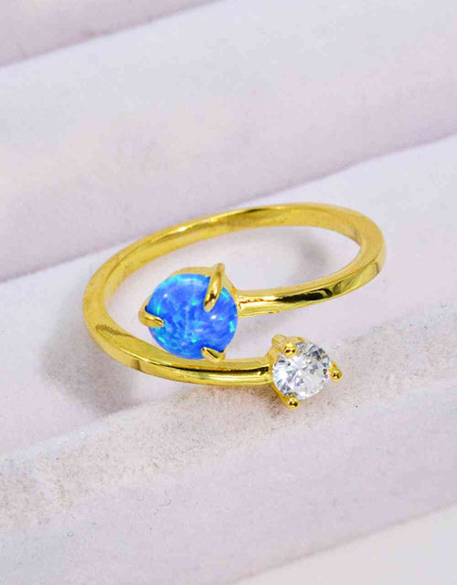 Load image into Gallery viewer, Opal and Zircon Open Ring
