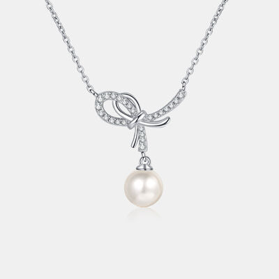 Load image into Gallery viewer, Natural Pearl Pendant Moissanite 925 Sterling Silver Necklace
