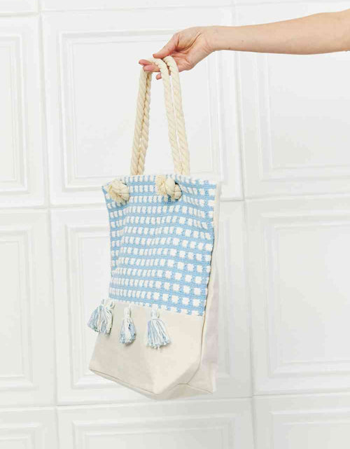 Load image into Gallery viewer, Justin Taylor Picnic Date Tassel Tote Bag
