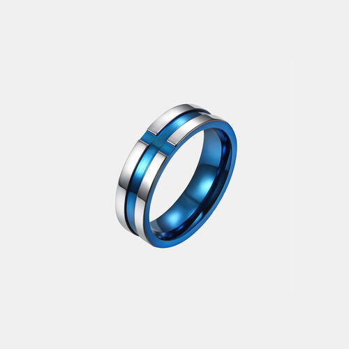 Load image into Gallery viewer, Contrast Titanium Steel Ring
