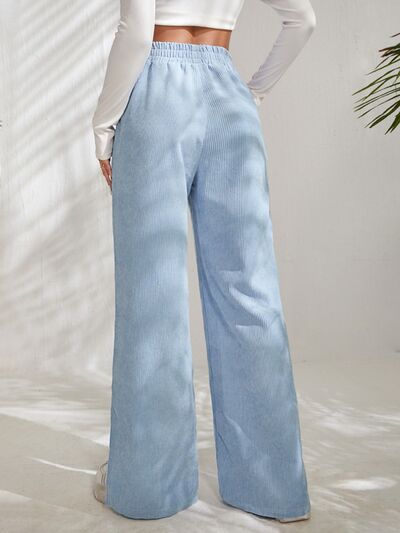 Load image into Gallery viewer, Slit Pocketed High Waist Wide Leg Pants
