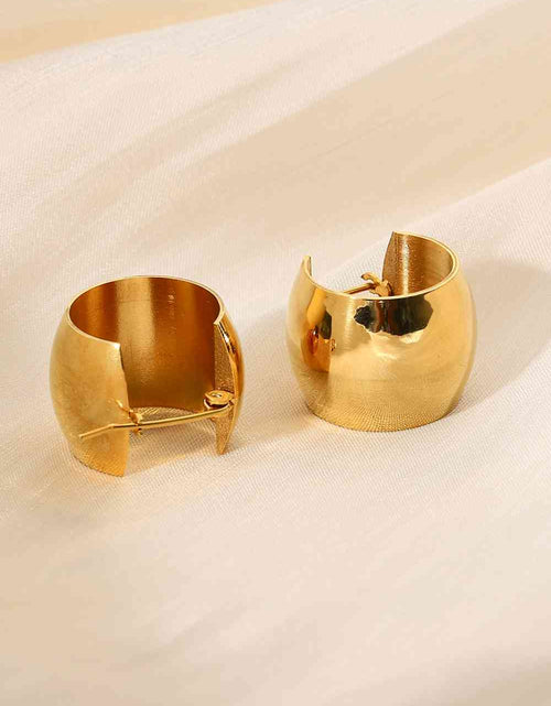 Load image into Gallery viewer, 18K Gold Plated C-Hoop Earrings
