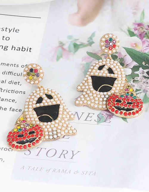 Load image into Gallery viewer, Ghost Rhinestone Alloy Earrings
