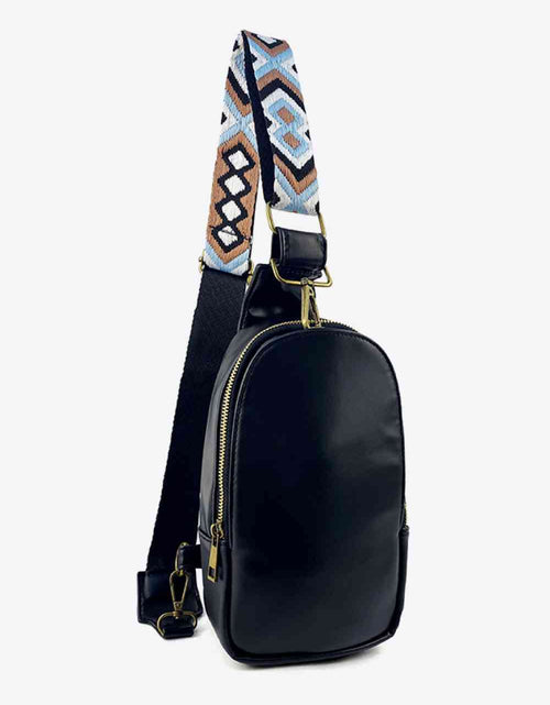 Load image into Gallery viewer, Random Pattern Adjustable Strap PU Leather Sling Bag
