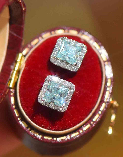 Load image into Gallery viewer, 2 Carat Moissanite Square Earrings
