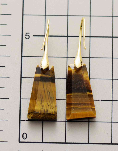 Load image into Gallery viewer, Handmade Geometrical Shape Natural Stone Dangle Earrings
