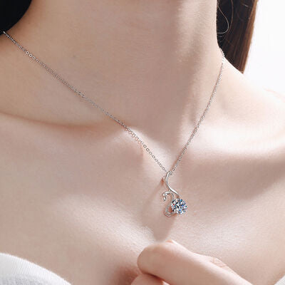 Load image into Gallery viewer, 2 Carat Moissanite 925 Sterling Silver Necklace
