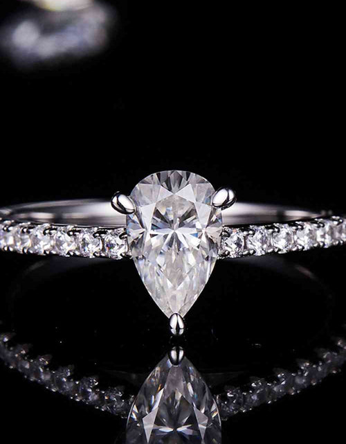 Load image into Gallery viewer, 1 Carat Moissanite 925 Sterling Silver Side Stone Ring
