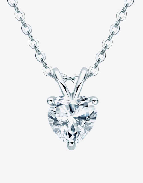 Load image into Gallery viewer, 1 Carat Moissanite Heart-Shaped Pendant Necklace
