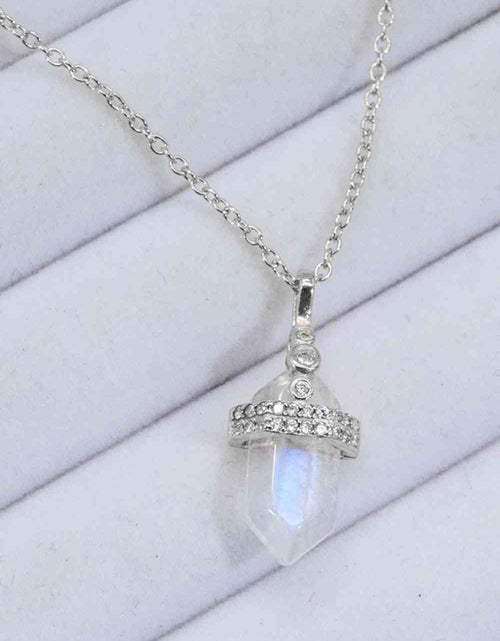 Load image into Gallery viewer, 925 Sterling Silver Moonstone Pendant Necklace
