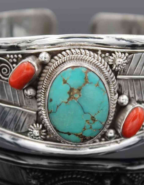 Load image into Gallery viewer, Turquoise Open Bracelet
