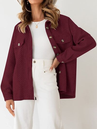 Load image into Gallery viewer, Button Up Dropped Shoulder Jacket
