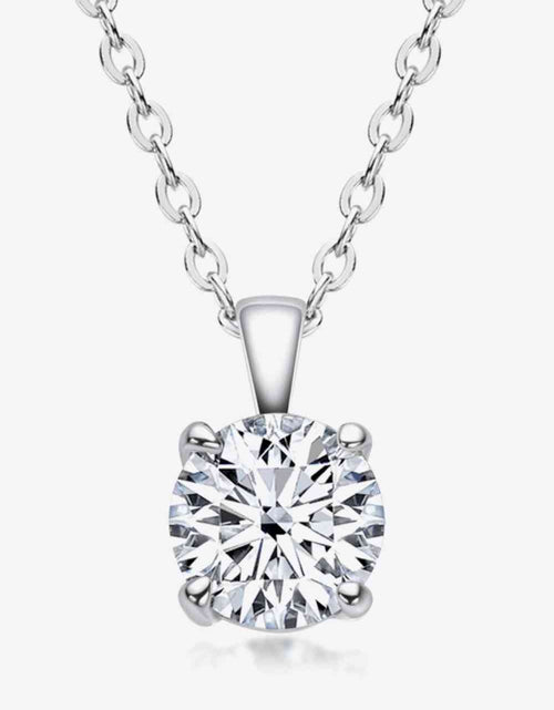 Load image into Gallery viewer, 925 Sterling Silver 1 Carat Moissanite Chain-Link Necklace
