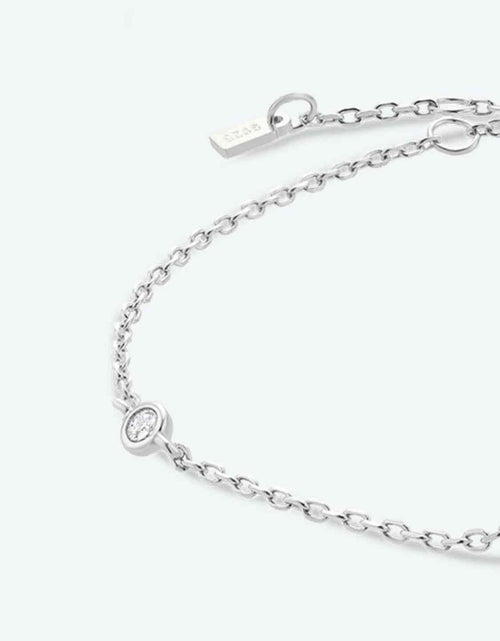 Load image into Gallery viewer, V To Z Zircon 925 Sterling Silver Bracelet
