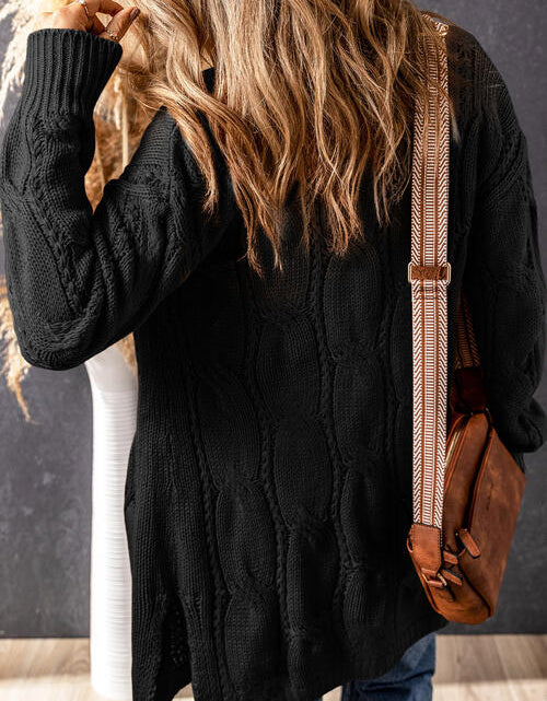 Load image into Gallery viewer, Cable-Knit Dropped Shoulder Cardigan
