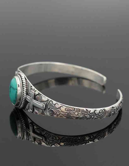 Load image into Gallery viewer, Turquoise Open Bracelet
