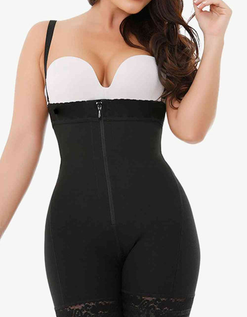 Load image into Gallery viewer, Full Size Zip Up Under-Bust Shaping Bodysuit
