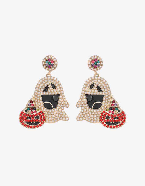 Load image into Gallery viewer, Ghost Rhinestone Alloy Earrings
