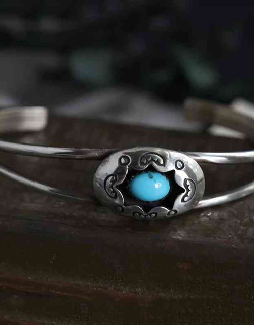 Load image into Gallery viewer, Turquoise Open Bracelet
