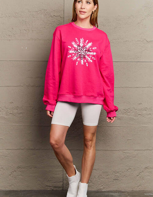 Load image into Gallery viewer, Simply Love Full Size LET IT SNOW Long Sleeve Sweatshirt
